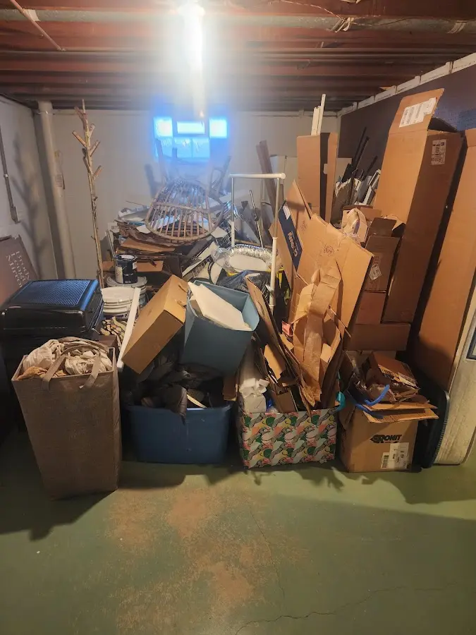 Roll-off dumpster container at job site for Roll Off Dumpster Rental in Bristol